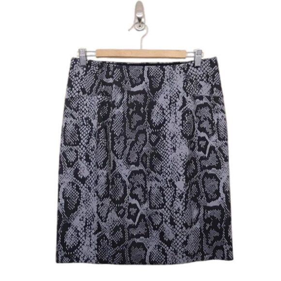 Lysse Viper Snake Stretch Pencil Skirt L Gray NEW - Picture 1 of 8